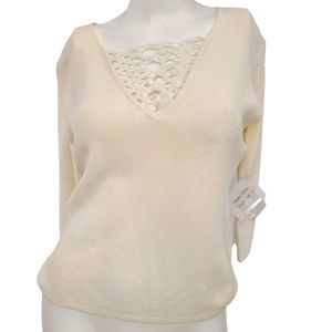 New with Tags Joseph A. Crochet Neck Sweater size Med